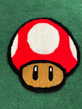 Red Mushroom Tufted  Rug