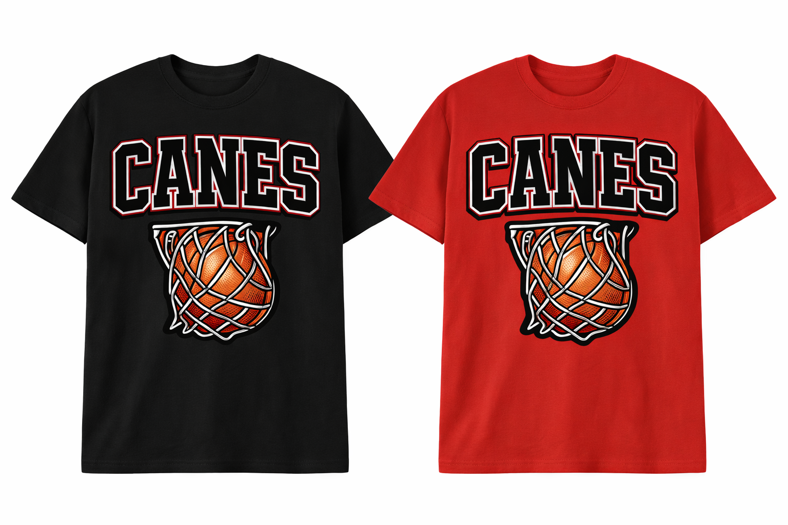 Canes Basketball Net Tee & Hoodie — Nothing But Net