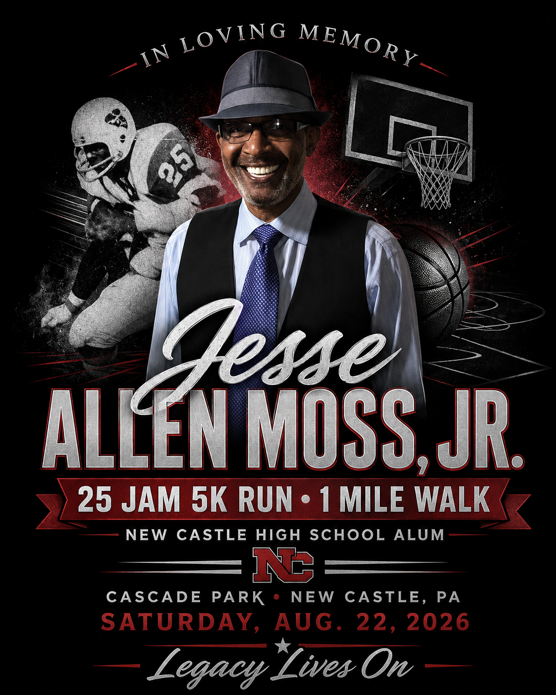 JM25 5K Jesse Allen Moss Jr memorial artwork