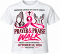 Ebenezer Prayer and Praise Walk white T-shirt – October 10, 2026