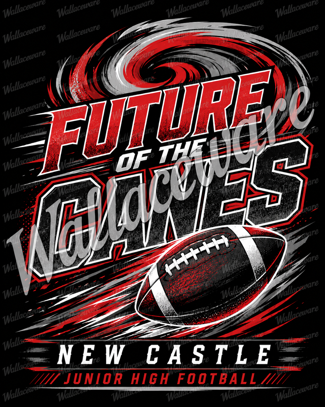 Future of the Canes New Castle Junior High Football design by Wallace Wear