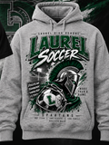 Laurel High School Soccer gray hoodie