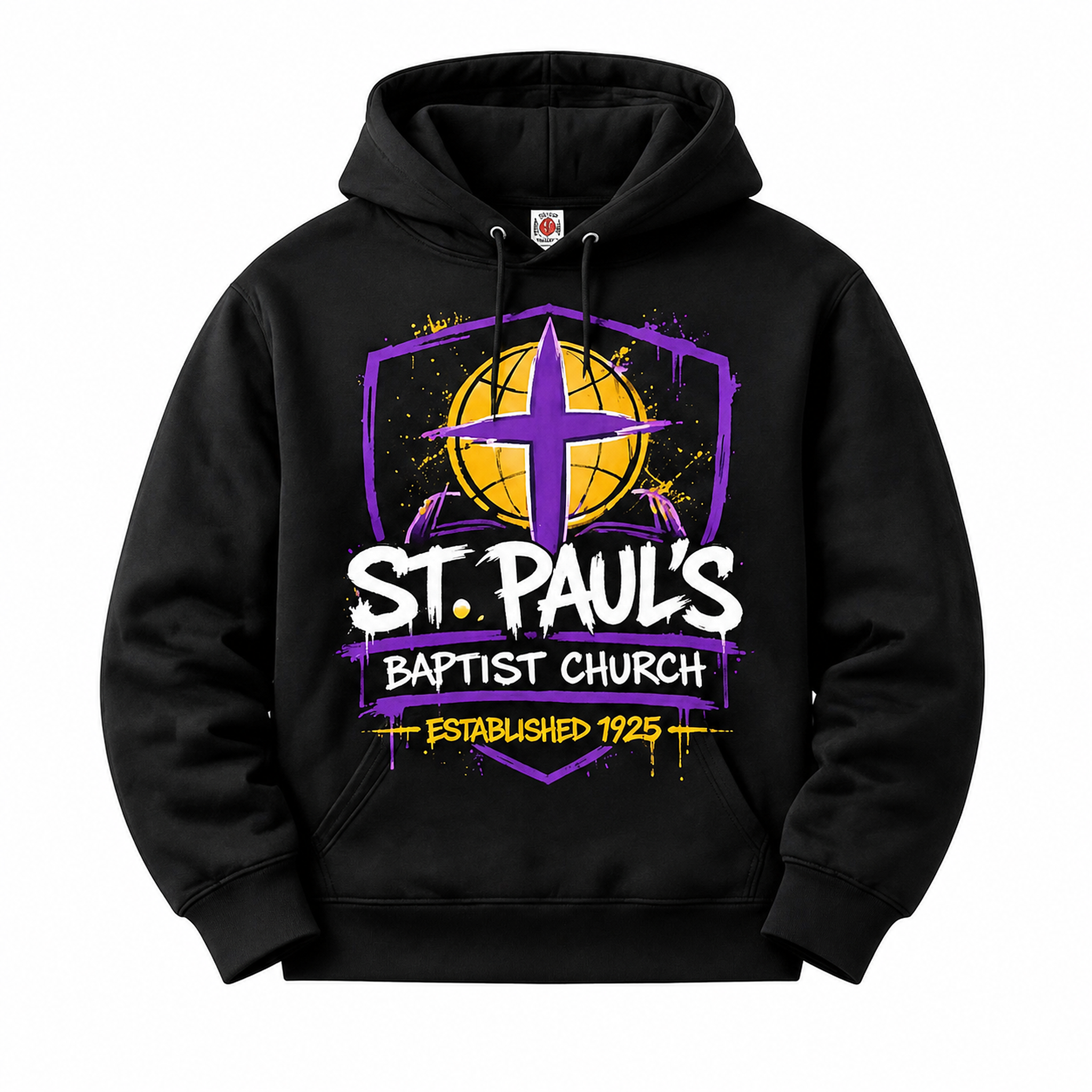 St. Paul's Baptist Church graffiti hoodie in black