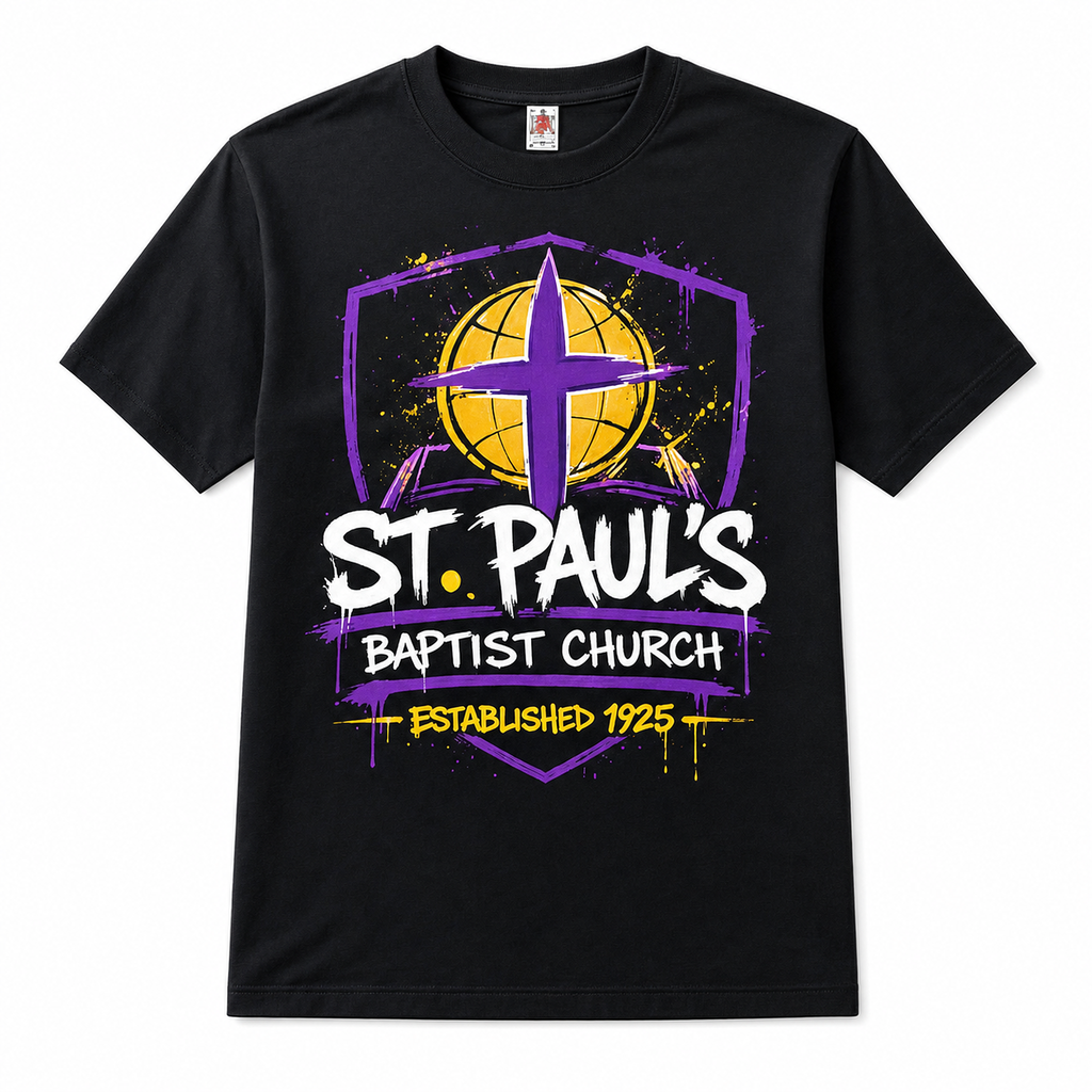 St. Paul's Baptist Church graffiti t-shirt in black