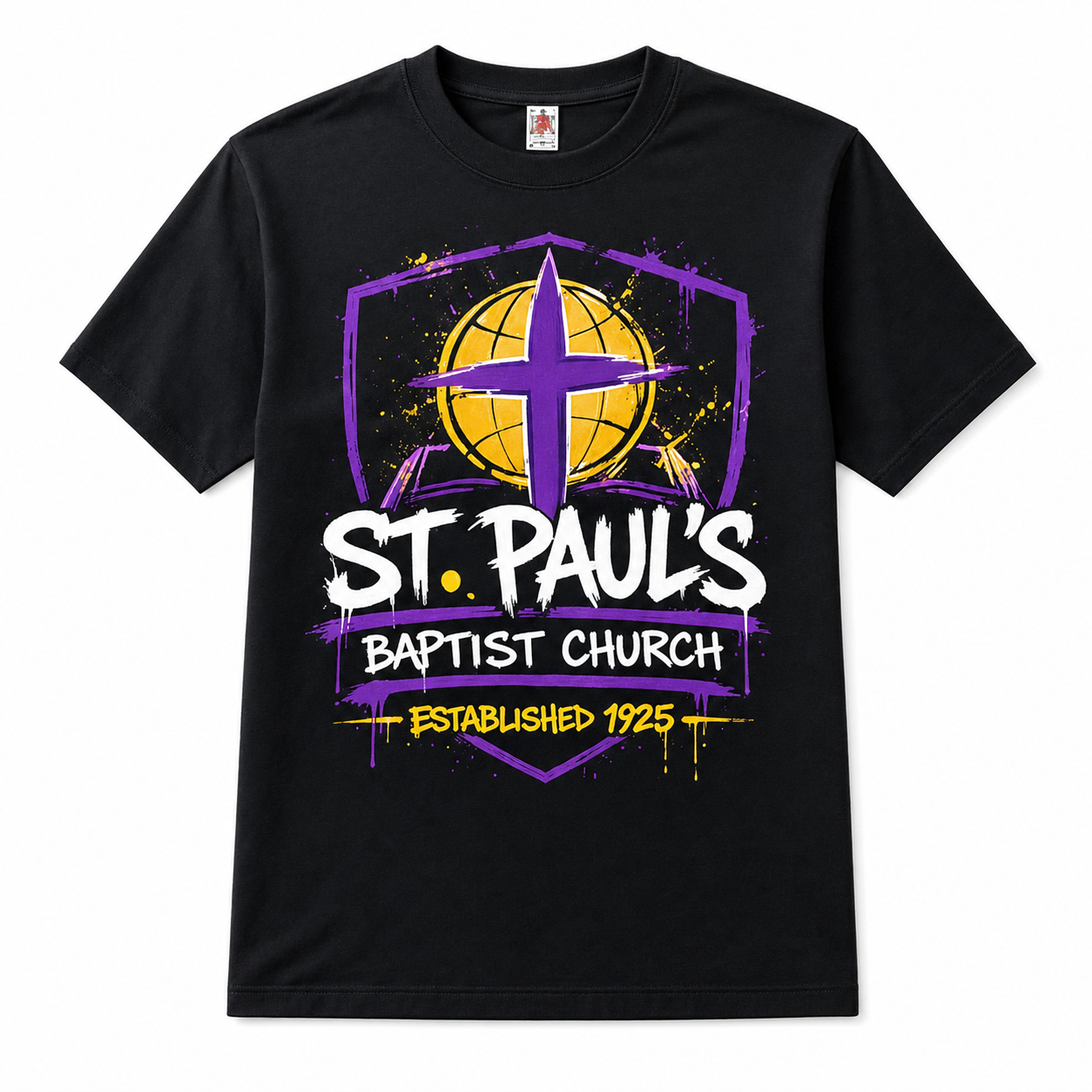 St. Paul's Baptist Church graffiti t-shirt in black